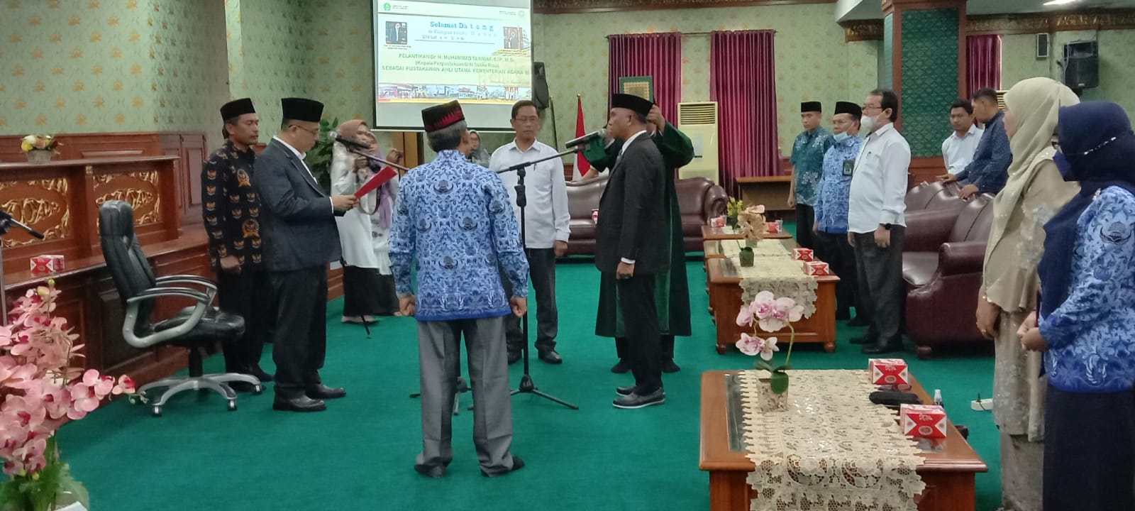 REKTOR UIN SUSKA RIAU LANTIK PUSTAKAWAN AHLI UTAMA Perpustakaan UIN